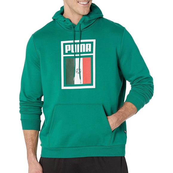 Puma Other - Mens Size Medium PUMA Italia Italy Flag Hoodie Green